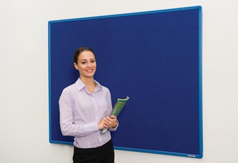 Colour Co-Ordinated Noticeboards - 900 x 600mm Blue