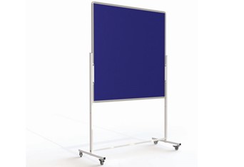 Mobile Flipchart Noticeboard Combi - 1200 x 900mm Blue 