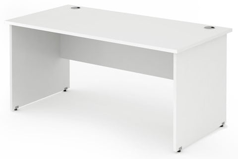 Polar white Rectangular Panel End Desk - 1400mm x 800mm