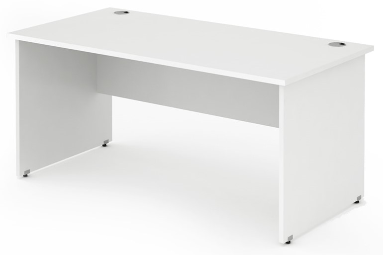 Polar white Rectangular Panel End Desk