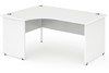 Polar White Panel End Corner Desk