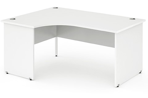 Polar White Panel End Corner Desk -  1800mm x 1200mm Left Hand