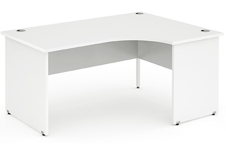 Polar White Panel End Corner Desk