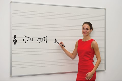 Writing Boards With Markings - W900 x H600mm Music Markings 