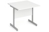 Polar White Small Cantilever Desk