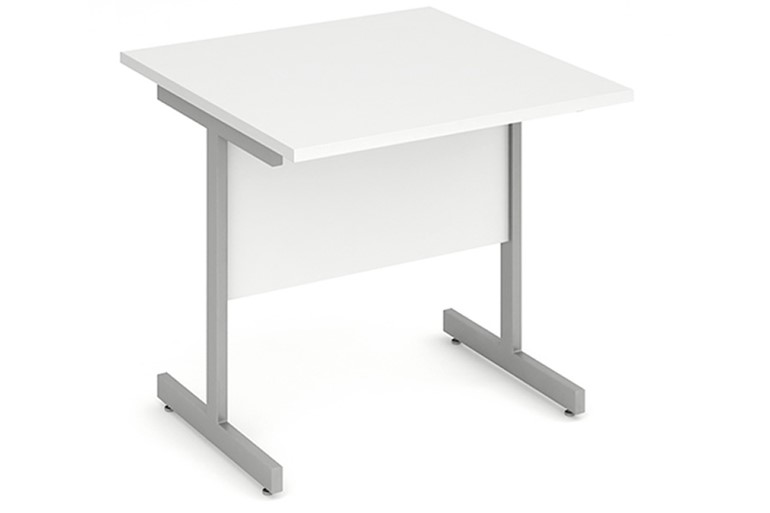 Polar White Small Cantilever Desk