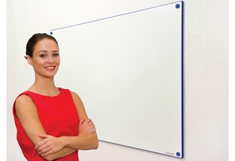 Frameless Colourmaster Writing Boards - W900 x H600mm Blue
