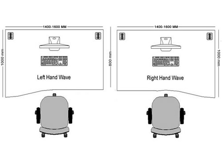 Aura Beam Wave Bench Desk