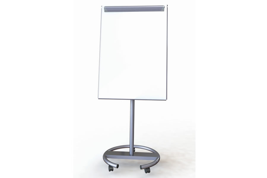 View Grey Free Standing Mobile Magnetic Easel With Castors information