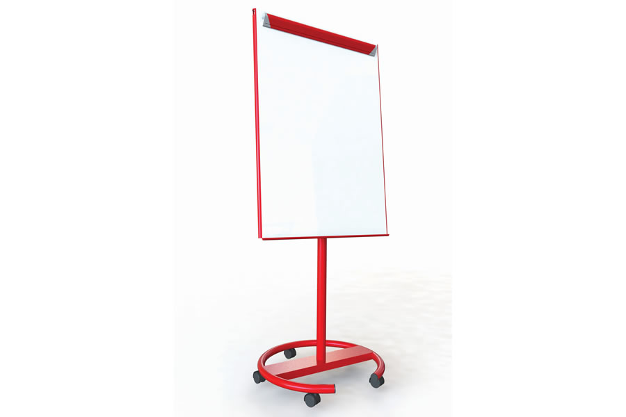 View Red Free Standing Mobile Magnetic Easel With Castors information