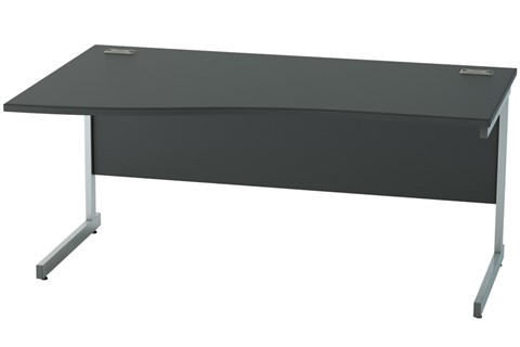 Nene Black Wave Cantilever Desk - 1200mm Left Hand Wave