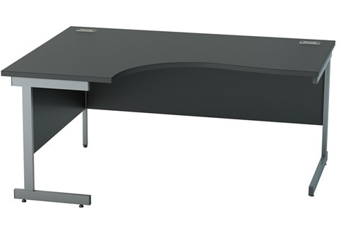 Nene Black Corner Cantilever Desk - 1400mm x 1200mm Left Hand