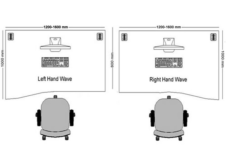 Thames Wave Panel Leg Desk