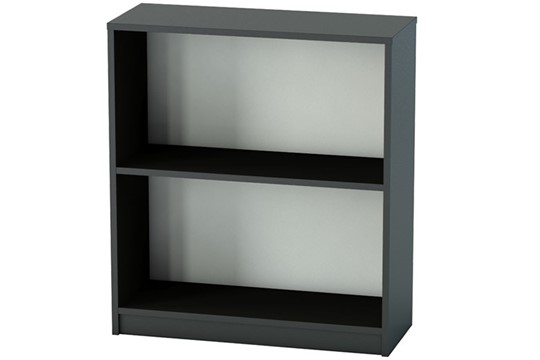Black Office Bookcase Nene, Black Bookcase With Adjustable Shelves