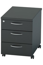 Nene Black Mobile Pedestal 3 Drawer