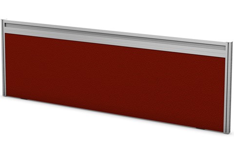 Toolrail Desk Screen - 600 x 380mm Chilli Silver 