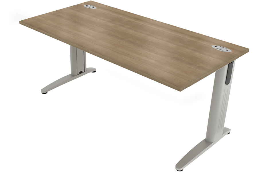 View Rectangular Cantilever Desk With Cable Management 4 Sizes Domino Beam information
