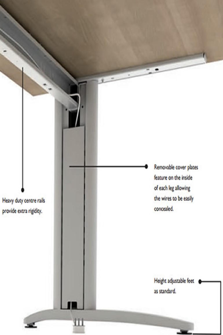 Domino Wave Cantilever Desk