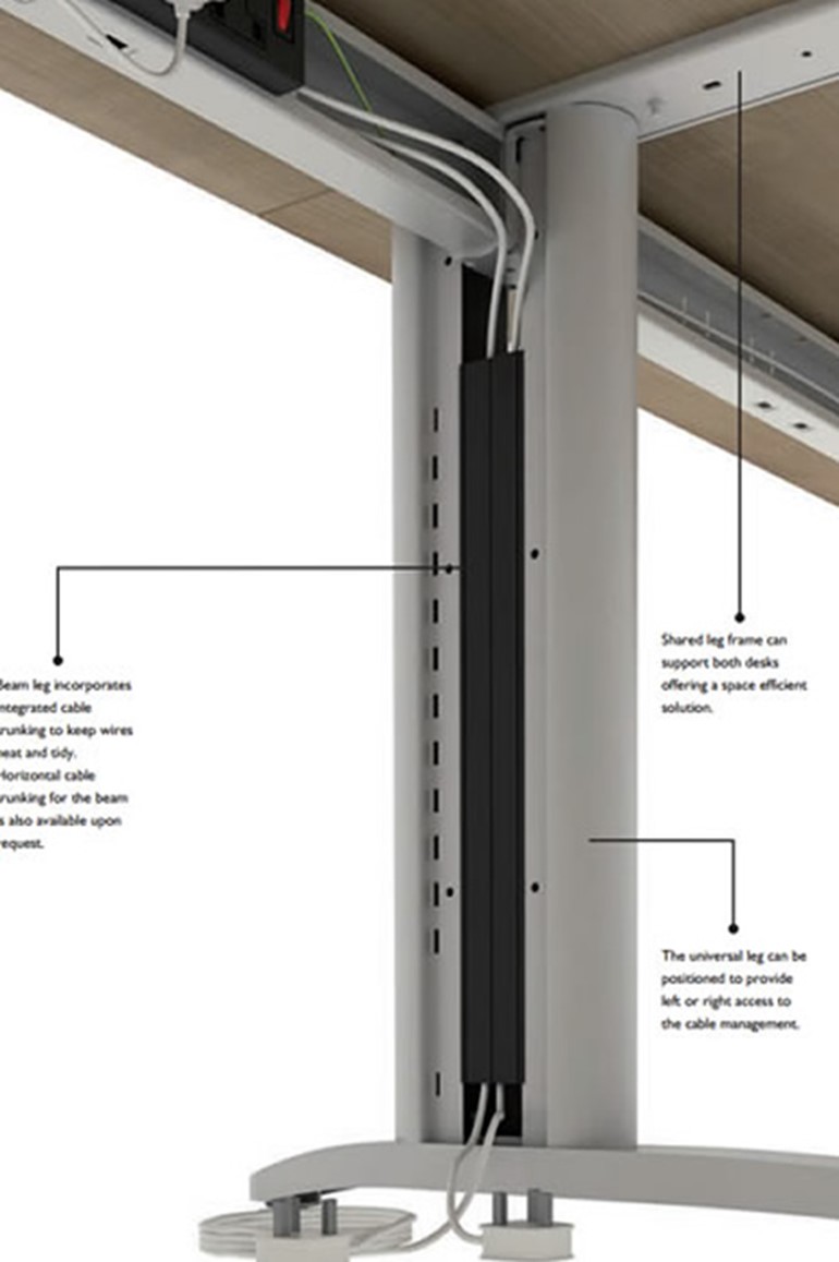 Domino Wave Cantilever Desk