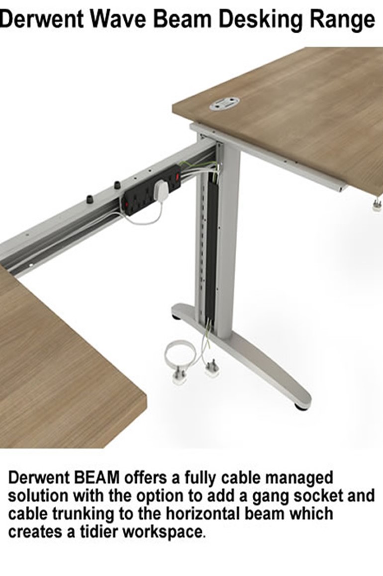 Domino Wave Cantilever Desk