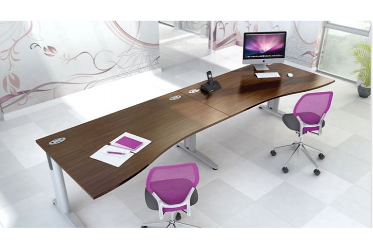 Domino Wave Cantilever Desk