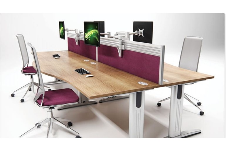 Domino Wave Cantilever Desk