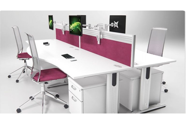 Domino Wave Cantilever Desk