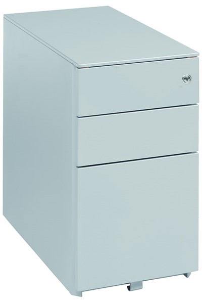 Steel Narrow Mobile 3 Drawer Pedestal