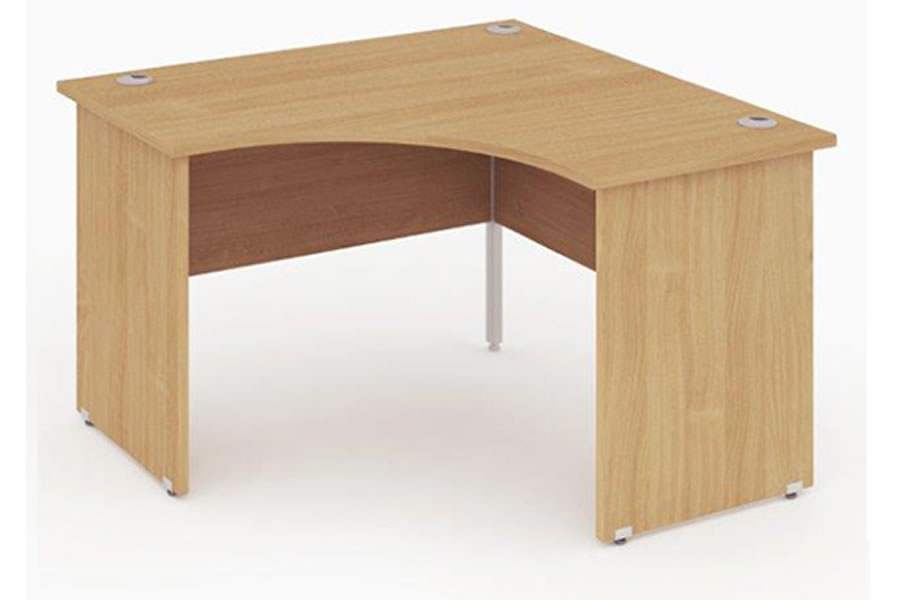 Beech Corner Desk 1200mm x 1200mm Panel Leg Price Point