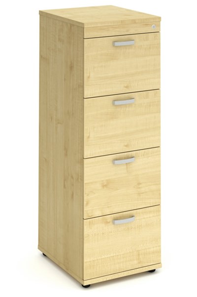 Maple 4 Drawer Filing Cabinet Lockable
