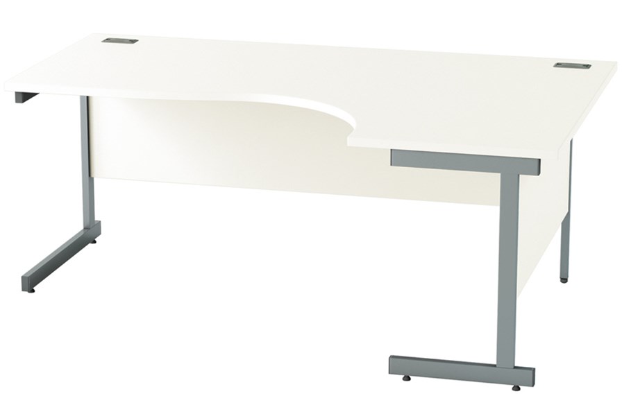 Avon White Corner Cantilever Desk