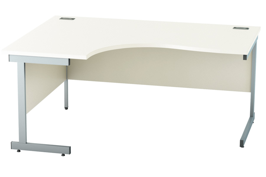 View White LShaped Corner Cantilever Desk Left Or Right Handed 3 Sizes Avon information
