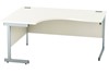 Avon White Corner Cantilever Desk