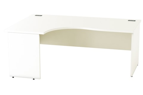 Avon White Corner Panel End Desk - 1400mm x 1200mm Left Handed