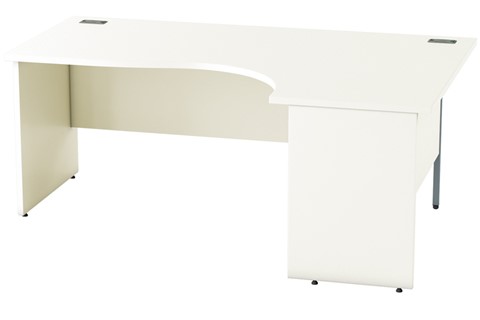 Avon White Corner Panel End Desk - 1400mm x 1200mm Right Hand
