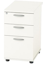 Avon White  Desk High Pedestal - 3 Drawers 600mm 
