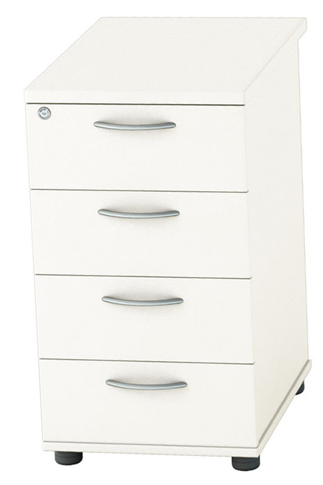 View White Desk High Pedestal 4 Drawers 600mm Avon information