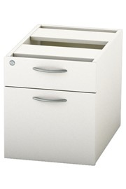 Avon White Fixed Pedestal - Two Drawers 