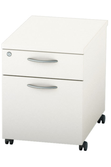 View White Mobile Two Drawer Pedestal Office Storage Drawers Two Box Drawers One Filing Drawer Fully Locking Drawers Kestral information