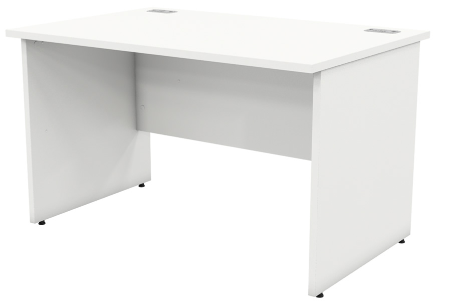 View White Rectangular Panel Leg Office Desk 6 Sizes Avon information