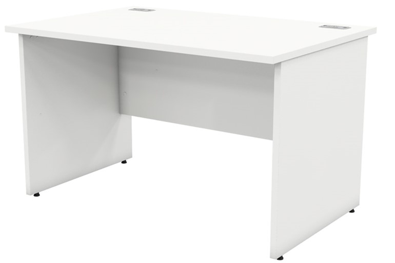 Avon White Rectangular Panel Leg Desk