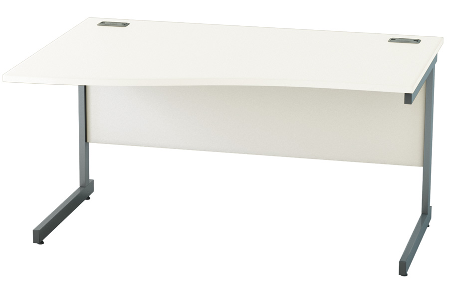 View White Cantilever Wave Desk Left Or Right Handed 3 Sizes Avon information