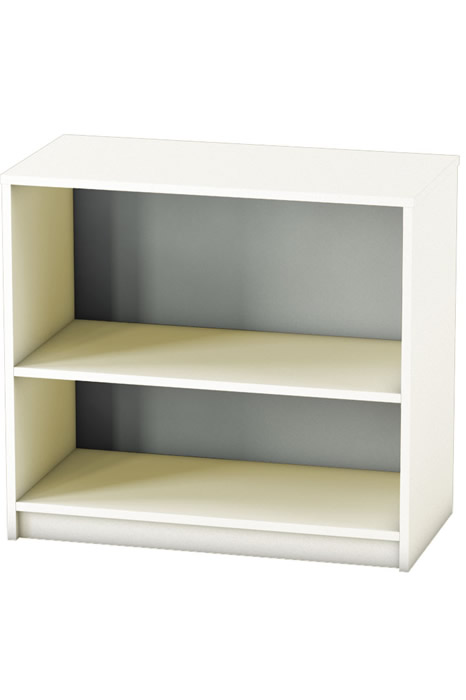 View Desk High Height Open Bookcase With One Adjustable Shelves In White Finish For Home Office Study 80cm Tall Levelling Feet Holds A4 Folders information