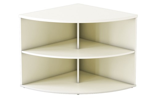 Avon White Desk High Radial Bookcase