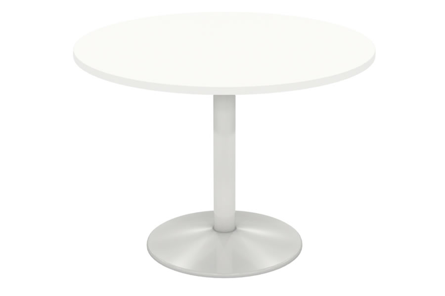 View White Round Meeting Table Column Leg Avon Range information