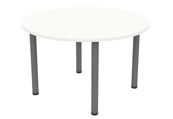 Avon White Round Meeting Table - 1000mm Grey 