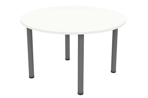 Avon White Round Meeting Table - 1000mm Grey 