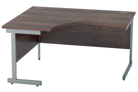Harmony Walnut Corner Cantilever Desk- 1400mm x 1200mm Left Hand