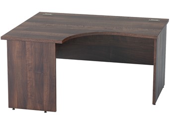 Harmony Walnut Corner Panel End Desk - 1400mm x 1200mm Left Handed