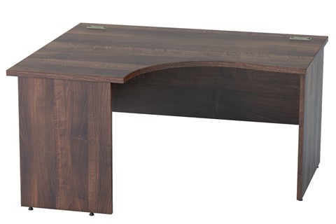 Harmony Walnut Corner Panel End Desk - 1400mm x 1200mm Left Handed